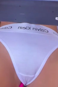 Sexy Latin Girl Wearing See Thru White Panties